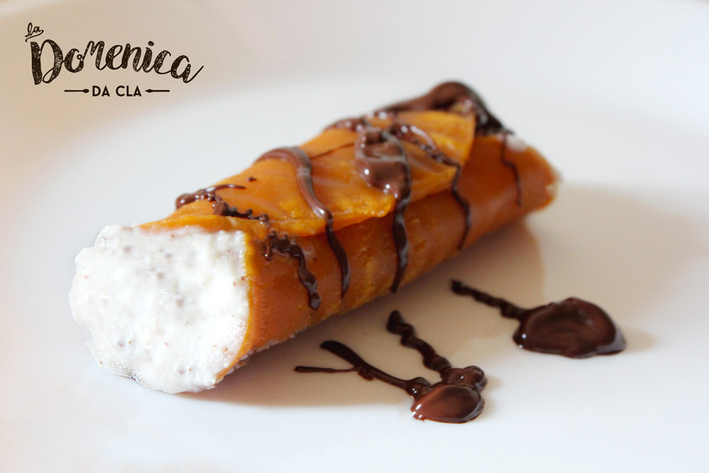 Cannoli di zucca, ricotta e cioccolato